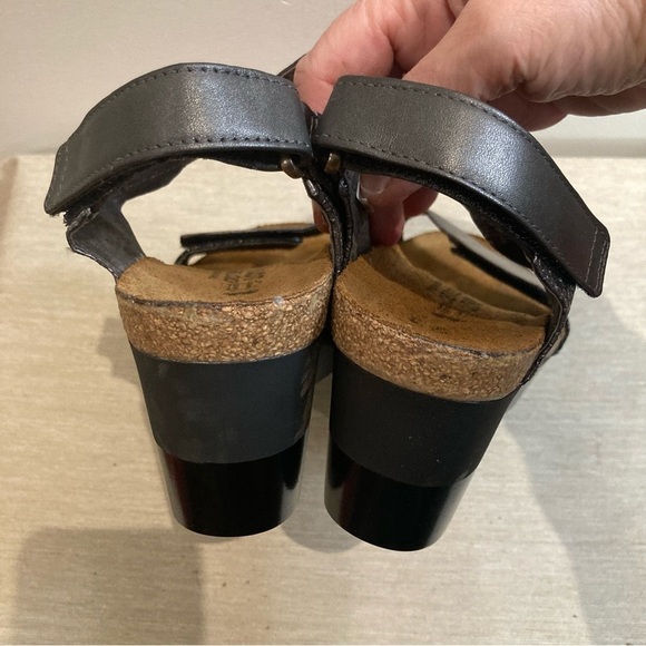 NAOT Sz 40 Alpha Anatomic Footbed Suede Wrap Hook & Loop Closures Rivets Sandals - Picture 14 of 15
